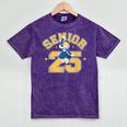 Class Of 2025 Senior 2025 Graduation Senior Boys Girls Mineral Wash Tshirts Mineral Purple