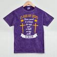 Class Of 2025 Senior Graduation Cross Quote Faith In God Mineral Wash Tshirts Mineral Purple
