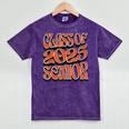 Class Of 2025 Senior Orange And Student Graduation Mineral Wash Tshirts Mineral Purple