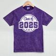 Class Of 2025 Senior School Graduation College Mineral Wash Tshirts Mineral Purple