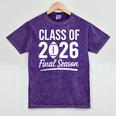 Class Of 2026 Final Season Senior 2026 Football Graduation Mineral Wash Tshirts Mineral Purple