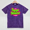 Class Of 2026 Fresh Senior 90s TV Style Retro Graduation Mineral Wash Tshirts Mineral Purple