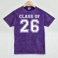 Class Of 2026 Freshman High School Senior Graduation Mineral Wash Tshirts Mineral Purple