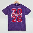 Class Of 2026 Graduation Red With Varsity Letters Mineral Wash Tshirts Mineral Purple