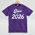 Class Of 2026 Graduation School Spirit Her Senior Class Mineral Wash Tshirts Mineral Purple