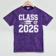 Class Of 2026 Graduation Senior School Pride Mineral Wash Tshirts Mineral Purple
