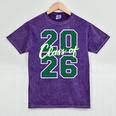 Class Of 2026 Graduation Varsity Green And On The Back Mineral Wash Tshirts Mineral Purple