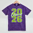 Class Of 2026 Graduation Varsity Lime Green Letters Mineral Wash Tshirts Mineral Purple
