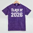 Class Of 2026 Grow With Me First Day Of School Graduation Raglan Baseball Tee Mineral Wash Tshirts Mineral Purple