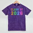 Class Of 2026 High School Graduation Date Graduate T Shirt Mineral Wash Tshirts Mineral Purple