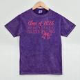 Class Of 2026 Pink Coquette Bow Cap Senior 2026 Graduation Mineral Wash Tshirts Mineral Purple