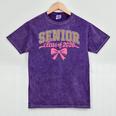 Class Of 2026 Pink Coquette Bow Senior Graduation Mineral Wash Tshirts Mineral Purple