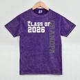 Class Of 2026 Proud Grandpa Of A 2026 Graduate Graduation Mineral Wash Tshirts Mineral Purple