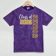Class Of 2026 Senior 26 High School Graduation -Gold Mineral Wash Tshirts Mineral Purple
