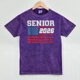 Class Of 2026 Senior Back To School American Flag Graduation Mineral Wash Tshirts Mineral Purple