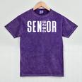 Class Of 2026 Senior Themed Graphic Art Graduation Mineral Wash Tshirts Mineral Purple