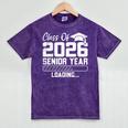 Class Of 2026 Senior Year Loading Countdown Graduation Mineral Wash Tshirts Mineral Purple