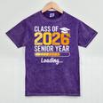 Class Of 2026 Senior Year Loading Senior 2026 Graduation Mineral Wash Tshirts Mineral Purple