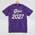 Class Of 2027 Graduation School Spirit Her Senior Class Mineral Wash Tshirts Mineral Purple