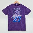 Class Of 2027 Senior 2027 Graduation Mineral Wash Tshirts Mineral Purple