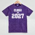 Class Of 2027 Shirt Senior Graduation 2027 Mineral Wash Tshirts Mineral Purple