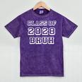 Class Of 2028 Bruh Graduation School Leavers Students Mineral Wash Tshirts Mineral Purple
