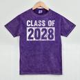 Class Of 2028 Future Graduation Mineral Wash Tshirts Mineral Purple
