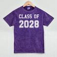 Class Of 2028 Graduation School Grad 2028 Graduate Mineral Wash Tshirts Mineral Purple
