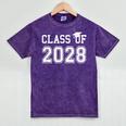 Class Of 2028 Graduation T Shirt Future School Graduate Mineral Wash Tshirts Mineral Purple