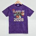 Class Of 2028 High School Graduation Senior 2028 Mineral Wash Tshirts Mineral Purple
