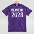 Class Of 2028 Senior Graduation Year Idea Mineral Wash Tshirts Mineral Purple