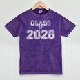 Class Of 2028 Shirt Senior 2028 Graduation Him Her Mineral Wash Tshirts Mineral Purple