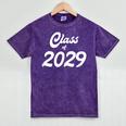 Class Of 2029 Shirt Graduation Him Her Senior Class Mineral Wash Tshirts Mineral Purple