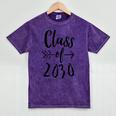 Class Of 2030 Graduation Kindergarten Seniors Mineral Wash Tshirts Mineral Purple