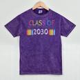 Class Of 2030 Graduation Shirt Men Women Boys Girls Cute Mineral Wash Tshirts Mineral Purple
