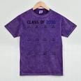 Class Of 2030 Graduation T-Shirt With Space For Handprints Mineral Wash Tshirts Mineral Purple