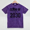 Class Of 2030 Shirt Graduation Mineral Wash Tshirts Mineral Purple