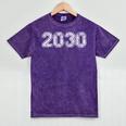 Class Of 2030 Shirt Graduation Him Her Senior 2030 Mineral Wash Tshirts Mineral Purple