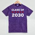 Class Of 2030 Shirt New Kindergarten Student Graduation Mineral Wash Tshirts Mineral Purple