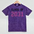 Class Of 2031 Graduation T-Shirt Mineral Wash Tshirts Mineral Purple