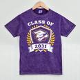 Class Of 2031 Class Of 2031 Graduation T-Shirt Mineral Wash Tshirts Mineral Purple
