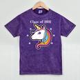 Class Of 2031 Graduation Year Unicorn T Shirt Mineral Wash Tshirts Mineral Purple