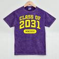Class Of 2031 Shirts For Kindergarten Photo To Graduation Mineral Wash Tshirts Mineral Purple