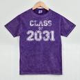 Class Of 2031 Shirts Senior 2031 Graduation Him Her Mineral Wash Tshirts Mineral Purple