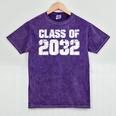Class Of 2032 High School College Graduation Reunion T-Shirt Mineral Wash Tshirts Mineral Purple