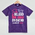 Class Of 2032 She Believed She Could Kids Graduation T-Shirt Mineral Wash Tshirts Mineral Purple