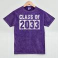 Class Of 2033 Future Graduation Mineral Wash Tshirts Mineral Purple