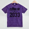 Class Of 2033 Shirt Graduation Mineral Wash Tshirts Mineral Purple
