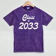 Class Of 2033 Shirt Graduation Him Her Senior Class Mineral Wash Tshirts Mineral Purple