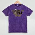 Class Of 2034 Senior 2034 Graduation Bruh Mineral Wash Tshirts Mineral Purple